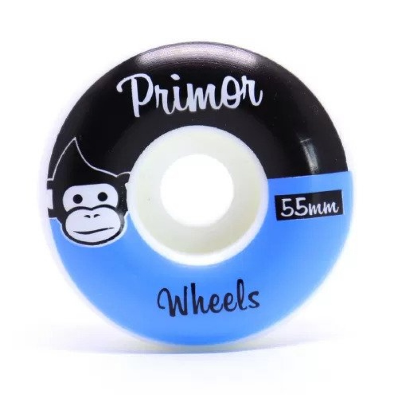 Roda Primor 55mm Branco/Azul